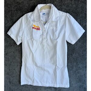 Womens Sz Small In-N-Out Burger Shirt White HPI Workwear Cook Chef